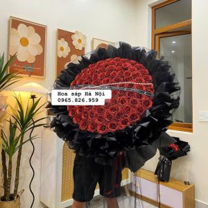 Bó hoa sáp nhũ 50 bông cực ý nghĩa dành tặng người thương